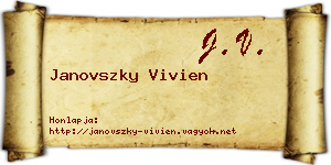 Janovszky Vivien névjegykártya